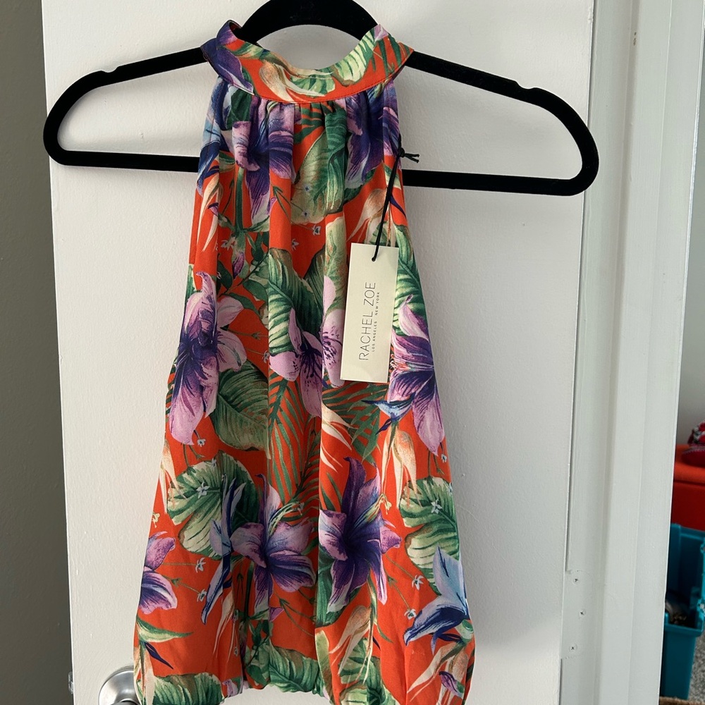 NEW WITH TAGS Rachel Zoe Floral Halter Top